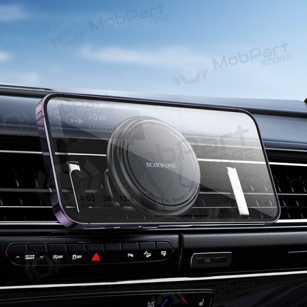 Suporte de telefone automóvel Borofone BH135 para grelhas de ventilação.