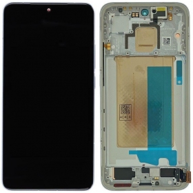 Ekranas Xiaomi Poco F7 5G su lietimui jautriu stikliuku e rėmeliu Silver White original (service pack)