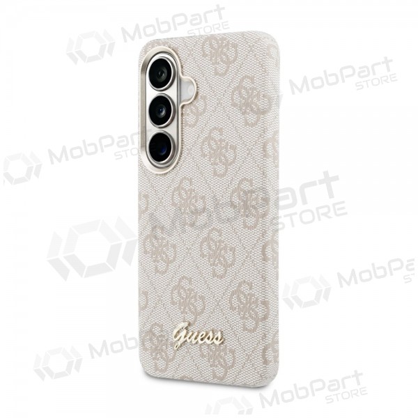 Capa Samsung Galaxy S26 - Guess PU 4G Script Metal Logo Magnetic (rosa)