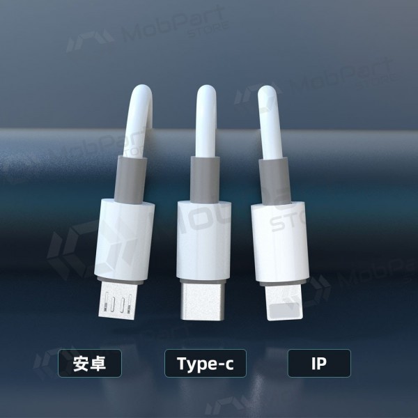 Cabo USB Dudao L8s-3in1 USB-A para USB-C / Micro USB / Lightning 1.2 m 100 W