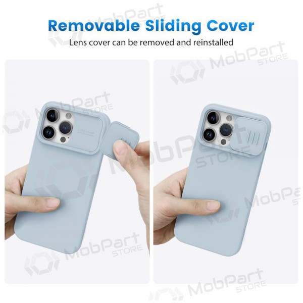 Apple iPhone 15 Pro Max capa „Nillkin Silicone“ (cinza)