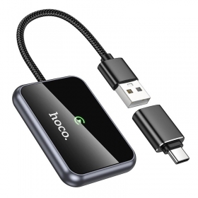 Adaptador CarPlay Hoco HU1 sem fio preto