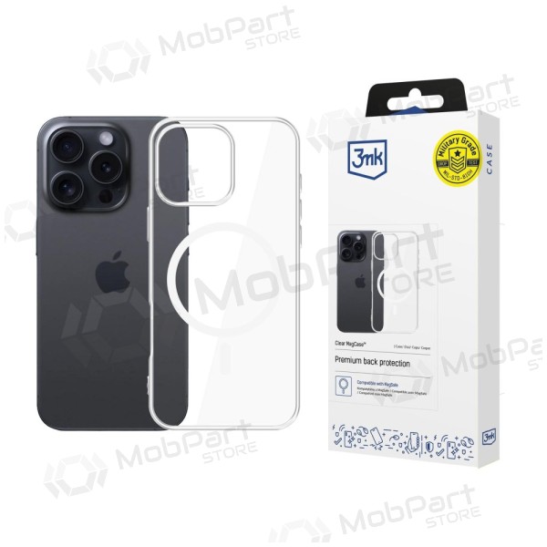 Capa Apple iPhone 16 Pro - 3MK Clear MagCase (transparente)