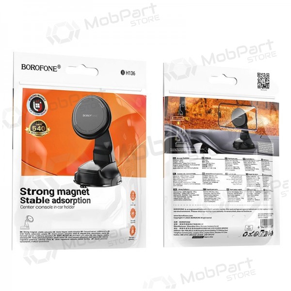 Suporte automotivo para telefone Borofone BH136 para painel de instrumentos 4.5–7.0 pol.