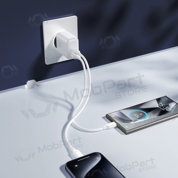 Carregador Joyroom JR-TCF21 USB-C/USB-A PD20W branco