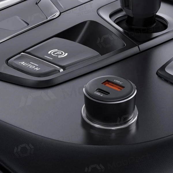 Carregador de carro Acefast B12 60W USB-C/USB-A preto