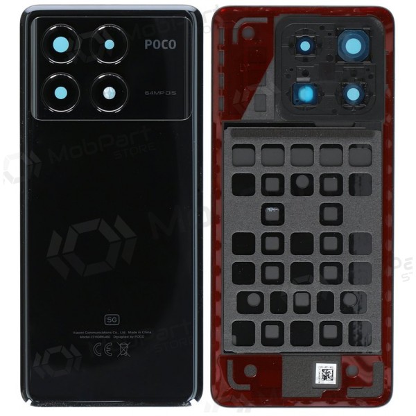 Capa traseira Xiaomi POCO X6 Pro 5G (preta) - original