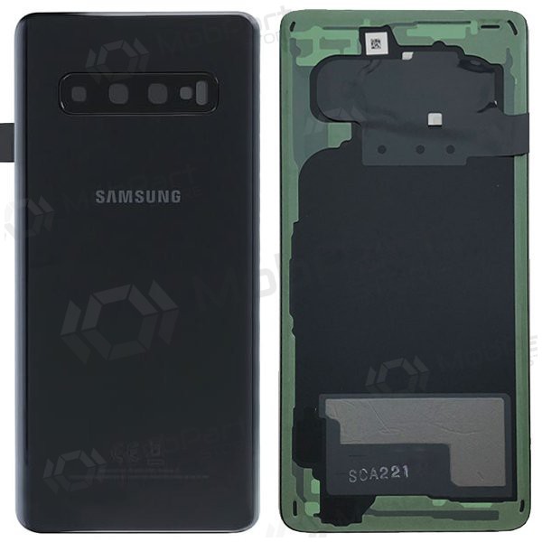 Samsung G973 Galaxy S10 tampa traseira da bateria preto (Prism Black) (usado grade B, original)