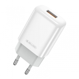 Carregador buitinis Jellico EU01 2.4A USB branco