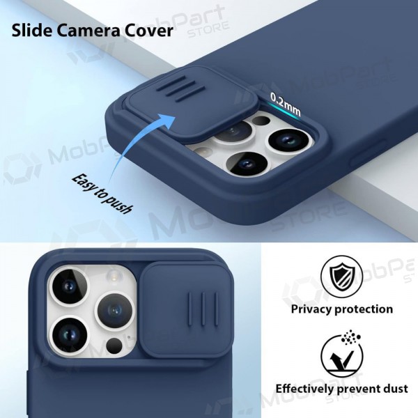 Apple iPhone 14 Plus capa „Nillkin Silicone“ (azul escuro)