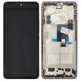 Tela para Xiaomi 12 Lite 5G (preta) (com moldura) (original)