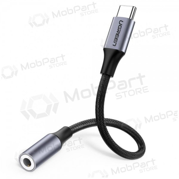 Adaptador de áudio Ugreen AV161 USB-C para 3.5 mm cinzento