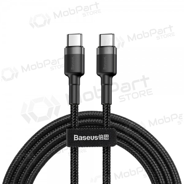 USB cabo Baseus Cafule PD60W Type-C 2.0m cinza-preto CATKLF-HG1