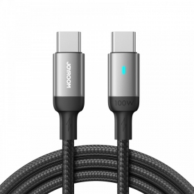 USB cabo Joyroom S-CC100A10 Type-C to Type-C 100W 1.2m preto