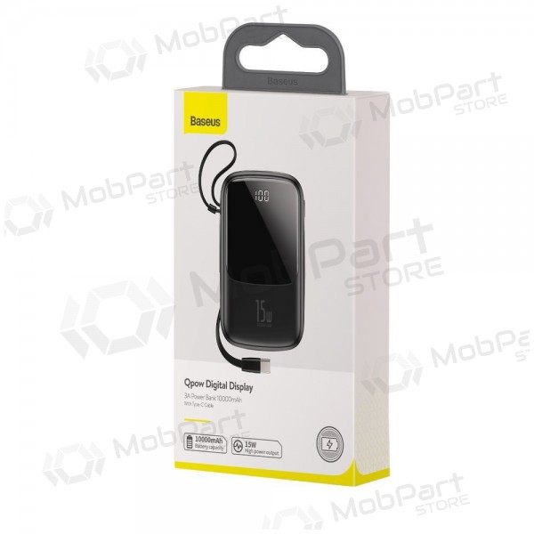 Bateria externa Power Bank Baseus Q Pow With Type-C Cable 10000mAh preto PPQD-A01