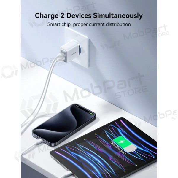 Carregador Joyroom JR-TCF15 USB-C/USB-A 30W branco
