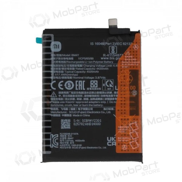 Bateria Xiaomi Poco F3, Mi 11i, Redmi K40, acumulador (BM4Y) (original)