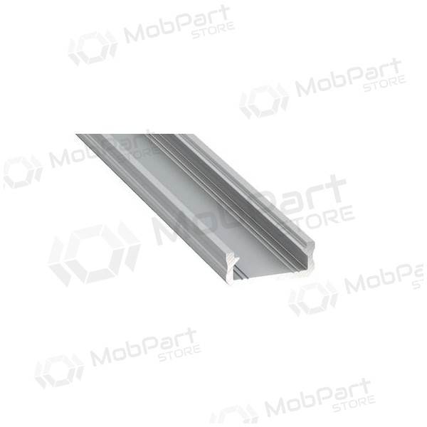 Aliuminis paviršinis profilis Lumines LED juostoms D (cinza, 2m) 