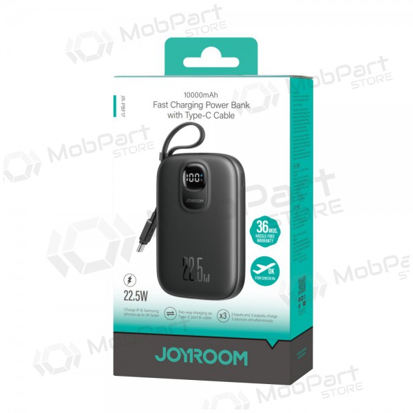 Bateria externa Power Bank Joyroom JR-PBF17 22.5W with USB-C cable 10000mAh preto