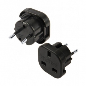 Adaptador UK para EUR preto
