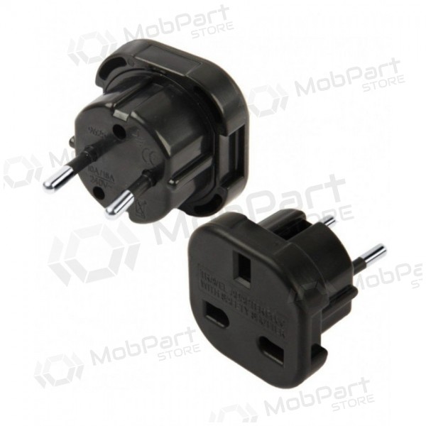 Adaptador UK para EUR preto