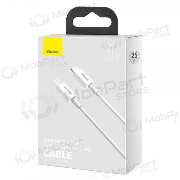 Cabo Baseus Superior Type-C - Lightning PD 20W 0.25m (branco) CATLYS-02