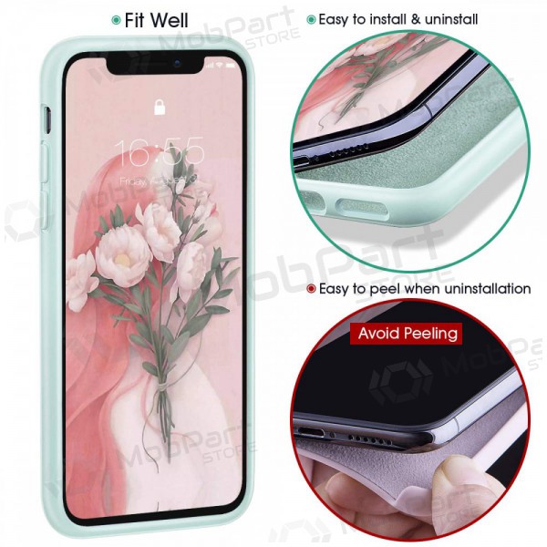 Capa Apple iPhone 12 - Liquid Silicone - 1.5mm (mint)