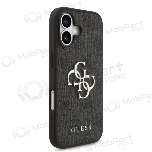 Capa para Apple iPhone 17 -Guess PU 4G Metal Logo- (cinzento)