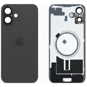 Capa traseira para Apple iPhone 16 (preta) (Premium)