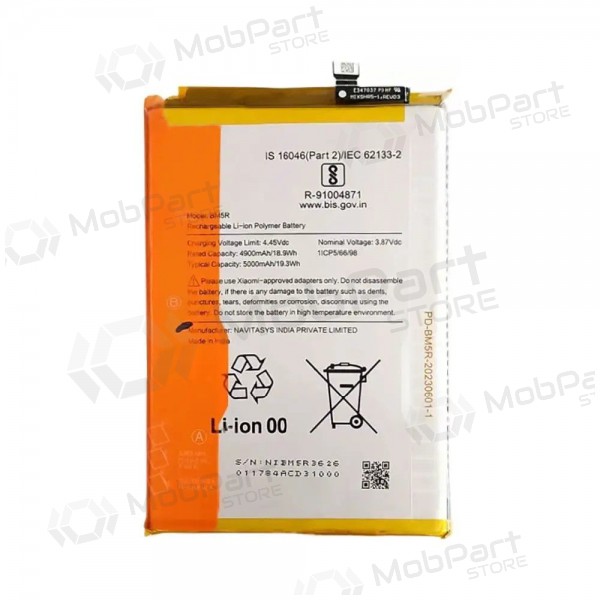 Xiaomi Redmi 12 4G, 12 5G, Poco M6 Pro 5G bateria, akumuliatorius (BM5R) (Premium)