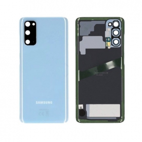 Samsung G981F / G980 Galaxy S20 tampa traseira da bateria (Cloud Blue) (usado grade C, original)