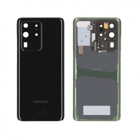Samsung G988 Galaxy S20 Ultra tampa traseira da bateria preto (Cosmic Black) (usado grade C, original)