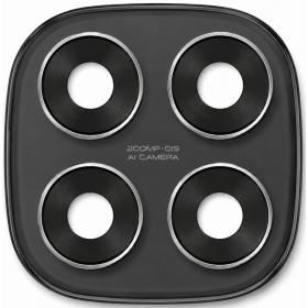 Vidro da câmera com moldura para Xiaomi Redmi Note 14 Pro 4G (preto)