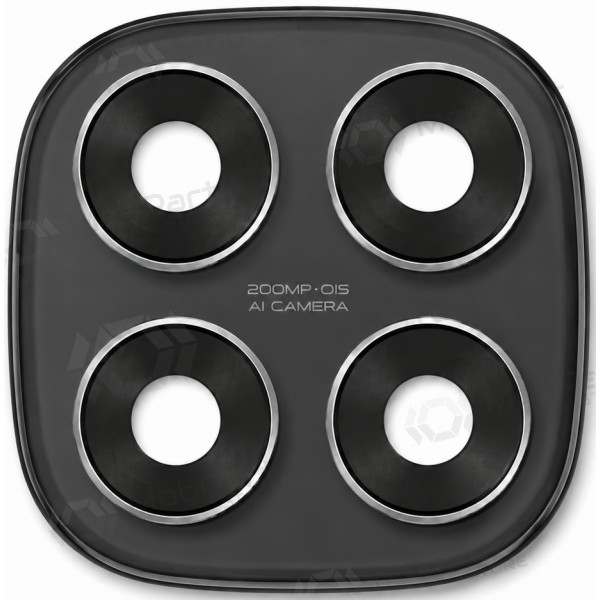 Vidro da câmera com moldura para Xiaomi Redmi Note 14 Pro 4G (preto)