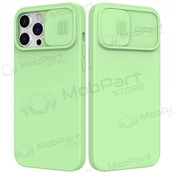 Capa para Apple iPhone 14 - Nillkin Silicone (verde claro)