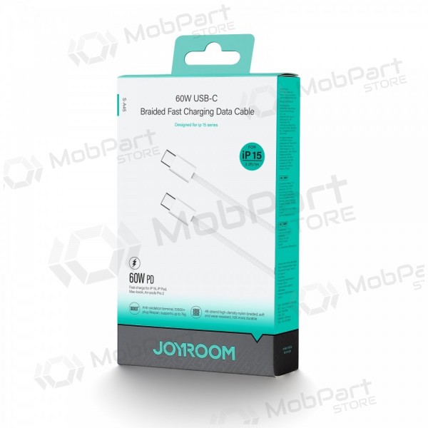 USB cabo Joyroom S-A45 USB-C to USB-C 60W 1.0m branco