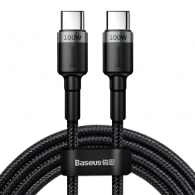 USB cabo Baseus Cafule PD100W Type-C 2.0m cinza-preto CATKLF-ALG1