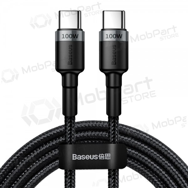 USB cabo Baseus Cafule PD100W Type-C 2.0m cinza-preto CATKLF-ALG1