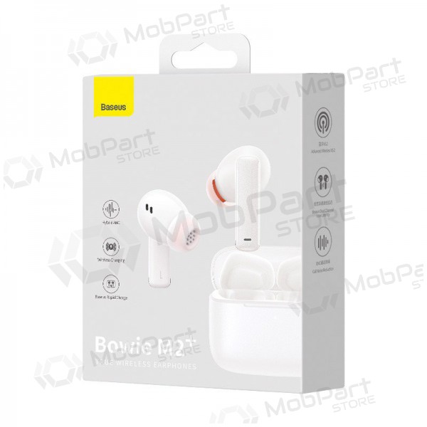 Sem fio mãos livres Baseus Bowie M2+ NGTW190002 (branco)