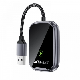 Adaptador CarPlay Acefast QC1 sem fio Android Auto preto