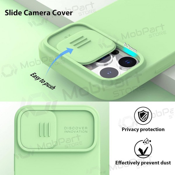 Capa para Apple iPhone 14 - Nillkin Silicone (verde claro)