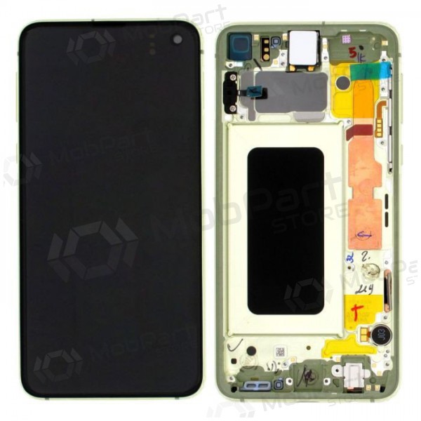 Samsung G970F Galaxy S10e ecrã (Canary Yellow) (com moldura) (usado grade A, original)