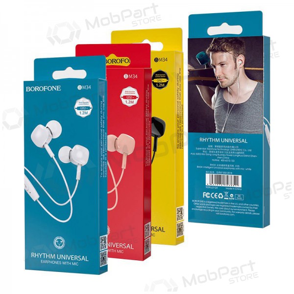 Mãos livres Borofone BM34 3,5mm (rosa)
