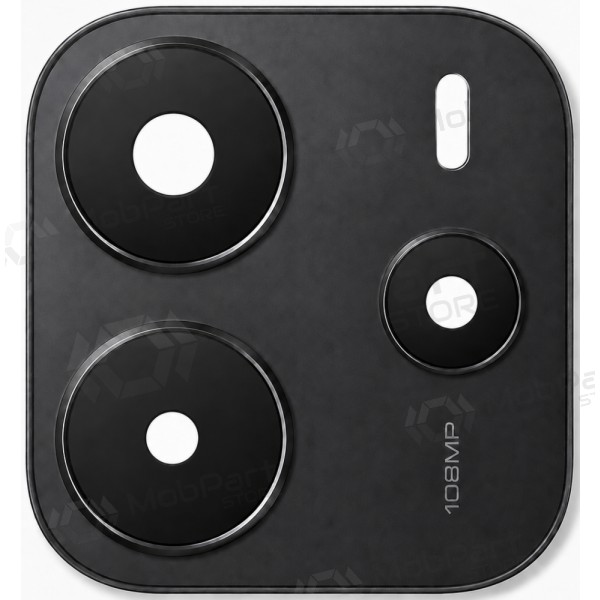 Vidro da câmera Xiaomi Redmi Note 14 4G com moldura (preto)