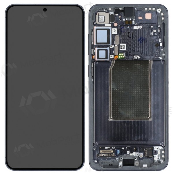 Tela para Samsung Galaxy S25+ (preta) (com moldura) (assembled service pack)