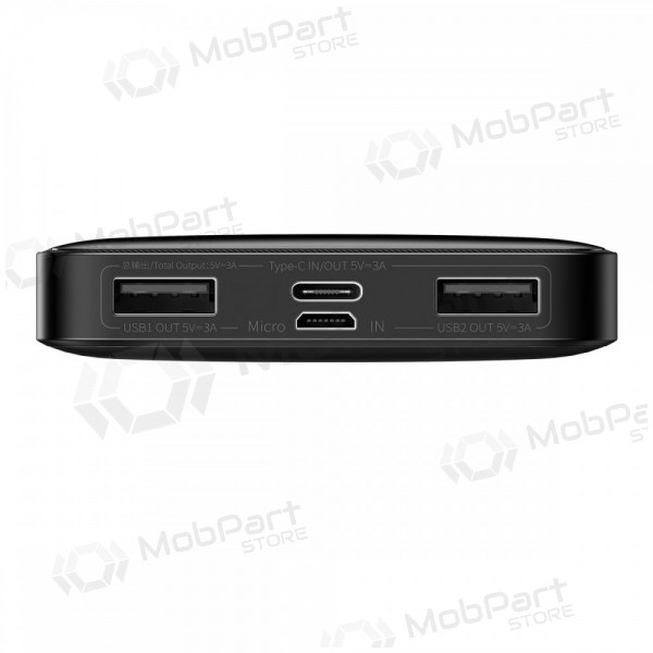 Bateria externa Power Bank Baseus Bipow Type-C PD+2xQuick Charge 3.0 15W 10000mAh preto PPBD050001 Bateria externa Power Bank Baseus Bipow Type-C PD+2xQuick Charge 3.0 15W 10000mAh preto PPBD050001
