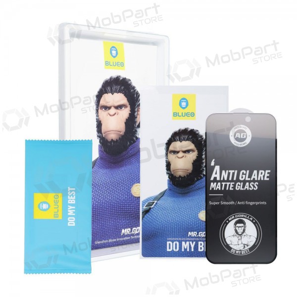 LCD apsauginis stikliukas 5D Mr. Monkey Glass (Strong Matte) Apple iPhone 13 Pro Max/14 Plus preto