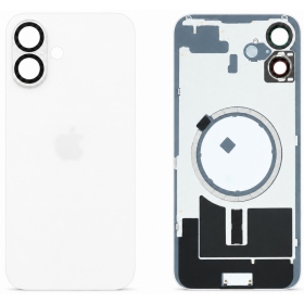 Capa traseira para Apple iPhone 16 (branca) - Premium