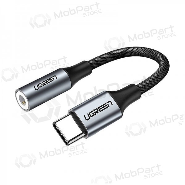 Adaptador de áudio Ugreen AV161 USB-C para 3.5 mm cinzento
