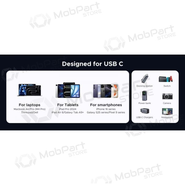 Cabo USB-C Ugreen L706 USB-C para USB-C 1 m 240 W preto